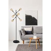 näve Staande lamp Modo E27 max. 40 W, incl. Tipschakelaar/voetschakelaar, kleur: zwart, goud (1 stuk)
