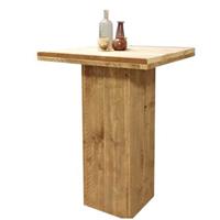 Wood4you Bartafel Steigerhout met kolompoot 100-100cm