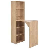 vidaXL Bartisch mit Schrank Eichenoptik 115 x 59 x 200 cm Braun