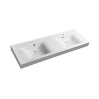 Wastafel  Flavia Dubbel Rechthoek 150x50 cm Marmer Wit 