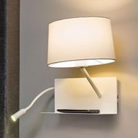 FARO BARCELONA Praktische wandlamp Handy met LED-leesarm