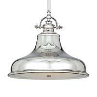 QUOIZEL Hängelampe Emery 1-flg. silber Ø 34,3 cm