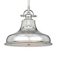 QUOIZEL Hanglamp Emery 1-lamp zilver Ø 34,3 cm