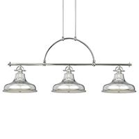 QUOIZEL Hängelampe Emery 3-flg. silber