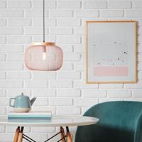 Lampe Giada Pendelleuchte 40cm hellros1x A60, E27, 60W, g.f. Normallampen n. ent. Kabel kürzbar Für LED-Leuchtmittel geeignet - rosa - Brilliant