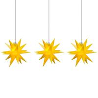 Deco Trend Lichtketting ster binnen, 18-punten, 3-lamps, geel