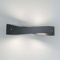 Lucande Lian LED wandlamp, zwart, aluminium