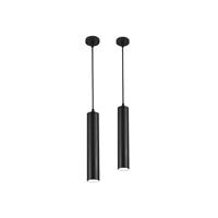 saniclear Tube set van 2 mat zwarte hanglampen LED 30 + 40cm incl. lichtbron