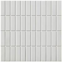 The Mosaic Factory London mozaïektegel 7.3x2.3x0.6cm voor vloer voor binnen en buiten rechthoek Keramiek Super Wit LO7310S