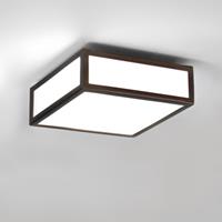 Astro Mashiko 200 Square Plafondlamp 20x20x7.85cm IP44 fitting E27 brons 1121056