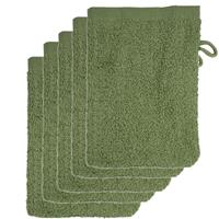 The One Towelling The One Voordeelpakket Washandjes Olive Green - 10 stuks