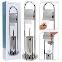Bathroom Solutions Toilettenpapier-/Bürstenhalter Edelstahl  Silber
