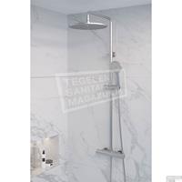 Brauer Regendouche  Chrome Showerpipe Met Thermostaat 30cm 3 Standen Messing Chroom