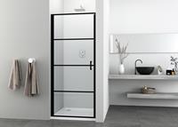 Sanotechnik Dusch-Pendeltür Elite Black, Sicherheitsglas, 88-90 cm Breite