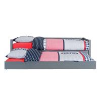 Leen Bakker Bed Ties met bedlade - antraciet - 90x200 cm