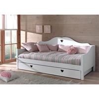 kajuitbed Amori met rolbed/opberglade - wit - 212x97x95 cm