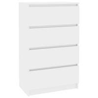 VidaXL Dressoir 70x40x97 cm spaanplaat hoogglans wit