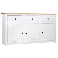 VidaXL Dressoir Panama Range 135x40x80 cm massief grenenhout wit