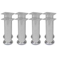 VidaXL Bankpoten rond 8 st 180 mm chroom