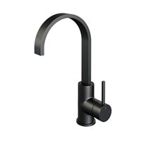 Brauer Black Edition Wastafelmengkraan hoog draaibare uitloop energy-saving opbouwkraan zwart mat 5-S-003-S3