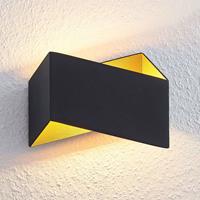 Lindby Assona LED wandlamp, zwart-goud