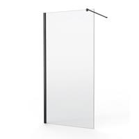 Saniclass Bellini inloopdouche 120x200cm 8mm veiligheidsglas anti kalk zwart WR120-B/C