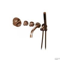 Brauer Inbouwthermostaatset  Copper Incl Baduitloop en Staafhanddouche Koper