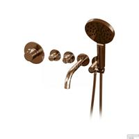 Brauer Inbouwthermostaatset  Copper Incl Baduitloop en 3 Standen Handdouche Koper