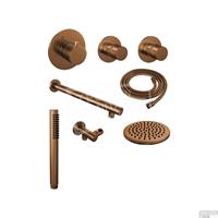 Brauer Thermostatisch Inbouwdoucheset  Copper 20cm Hoofddouche Wandarm Staafhanddouche Koper