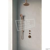 Brauer Thermostatisch Inbouwdoucheset  Copper 20cm Hoofddouche Plafondarm 3 Standen Handdouche op Glijstang Koper