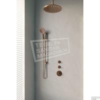 Brauer Thermostatisch Inbouwdoucheset  Copper 30cm Hoofddouche Plafondarm 3 Standen Handdouche op Glijstang Koper