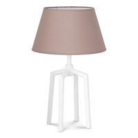 Home sweet home tafellamp Spinn wit met lampenkap Largo - taupe