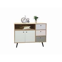 Leen Bakker Dressoir Azoia - whitewash - 77x106,5x45,5 cm