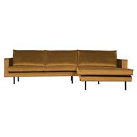 Be Pure Home Rodeo bank chaise longue rechts oker velvet