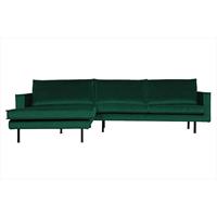 Be Pure Home Rodeo bank chaise longue links green forest velvet
