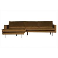 Be Pure Home Rodeo bank chaise longue links honing geel velvet