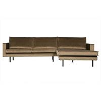 Be Pure Home Rodeo bank chaise longue rechts taupe velvet