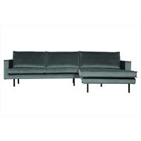 Be Pure Home Rodeo bank chaise longue rechts teal velvet
