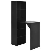 vidaXL Bartisch mit Schrank  Schwarz