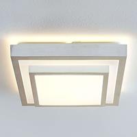 Lindby Mirco LED-Alu-Deckenlampe, eckig, 37,5 cm