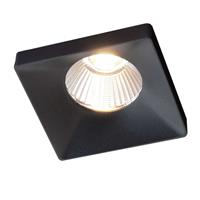 GF design GF-ontwerp Squary inbouwlamp IP54 zwart 2.700 K