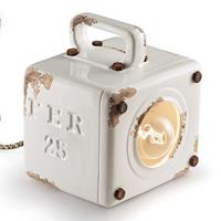 Ferro Luce Vintage-tafellamp Lorenzo in wit