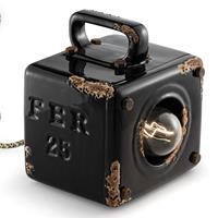 Ferro Luce Vintage-tafellamp Lorenzo in zwart