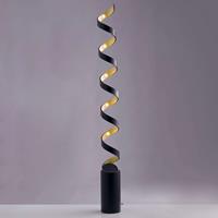 Eco-Light LED vloerlamp Helix in zwart-goud