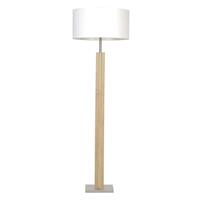 HerzBlut Dana vloerlamp, eiken naturel, wit