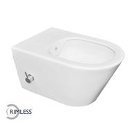 mueller Manta randloze douche wc inclusief bidet 53cm mat wit
