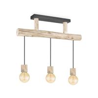 Home sweet home hanglamp Billy - 3 lichts - houten tak