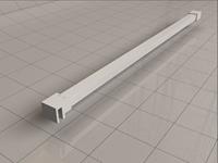 wiesbaden Slim stabilisatiestang 120cm wit mat