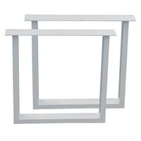 Furniture Legs Europe Set witte U tafelpoten 72 cm (profiel 10 x 4)