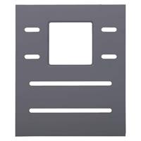 Leen Bakker Hutwand Ties - antraciet - met raam (2 stuks)